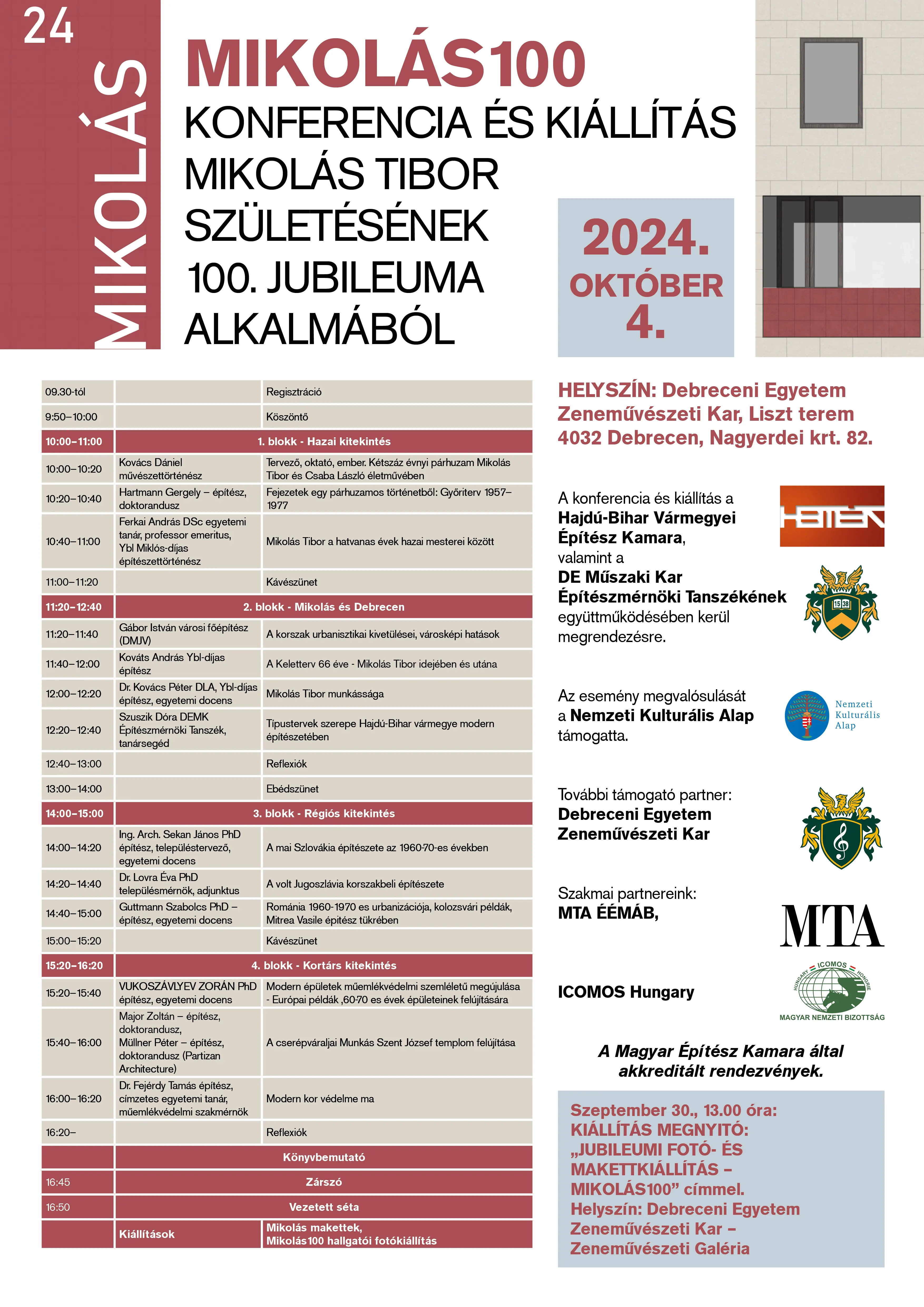 Mikol&aacute;s100-konferencia