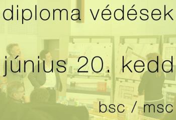 A 2022/23 tanév nyári félévének diplomavédés időpontja június 20. kedd, BSc és MSc képzésben egyaránt.